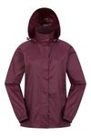 Mountain Warehouse Pakka Womens Waterproof Packable Jacket - Foldaway Hood Jacket, Ladies Coat, Lightweight Rain Jacket - For Autumn Winter, Walking, Travelling Dark Purple Women's Size 12