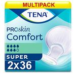 TENA Comfort Super Incontinence Pads - 2 Packs of 36