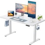 HUANUO Standing Desk One-Piece Desktop120x80cm with Brushless Motor, Height Adjustable Standing Desk, Electric Sit Stand Desk for Home Office, Stand up Desk with Whole Board