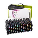 Prismacolor 1773303 1773303 Premier Double-Ended Art Markers, Fine and Brush Tip, 72-Count