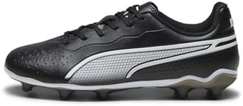 Puma Unisex Youth King Match Fg/Ag Jr Soccer Shoes, Puma Black-Puma White, 3 UK