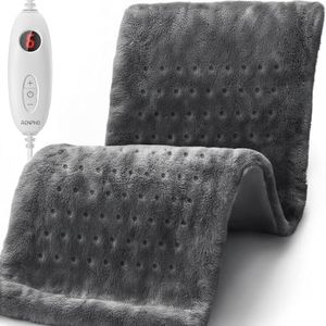 RENPHO Heating Pad, Electric Heat Pad for Back Pain and Cramps Relief, Fathers Day Ideal Gifts for Men Dad, Auto Shut Off, Machine Washable, Ultra-Soft 61x31cm Gray