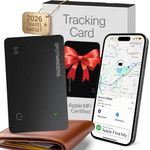 SPOTMINDERS. Wallet Tracker - Compatible with Apple Find My Tracking Card for Wallet - Airtag Card Black, GPS Wallets Rechargeable Waterproof 1.8mm iPhone Item Finder Smartcard for Luggage, Tags, Keys