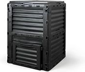 Outdoor Compost Bin Large Capacity for Fast Creation of Fertile Soil 80 Gallon/300L - Yardlab Black