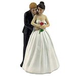 Domilay "Yes to the Rose Wedding Cake Decoration Custom Bride & Groom Couple Figurine Wedding Cake Topper