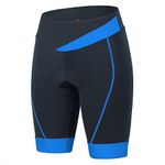 beroy Bike Shorts for Women with 3D Gel Padded, Cycling Underwear Shorts for Riding(Blue S)