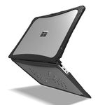 iBenzer Hexpact Case for Microsoft Surface Laptop Go 2/1, 12.4" 2022-2020 (2013&1943), Heavy Duty Case for 12.4" Surface Laptop Go 2/1, Protective Cover+Screen Lock for K-12 Students, Black, MS-LG-BK