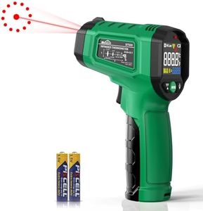 Infrared Thermometer Gun,SQECH Laser Thermometer Gun -58℉～1112℉(-50℃～600℃),Non-Contact Temperature Gun with Adjustable Emissivity&Color Backlight for Cooking, Pizza Oven,BBQ,Fridge,Engine,HVAC(Green)