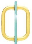 CRL 6" Gold Plated Tubular Back-to-Back 3/4" Diameter Shower Door Pull Handles