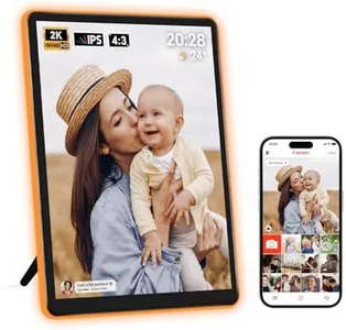ApoloSign Neon Light Digital Picture Frame - 9.7" 2K Ultra High Resolution | AI Color-Changing LED Strip Digital Photo Frame | Quick Share Photos/Videos in Frameo App | Best Digital Frame for Gifting