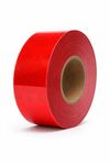 GlowTail 2 Inch (50.8 mm) x 10 Meter (33 Feet) High Intensity Water Proof Conspicuity Warning Reflective Radium Conspicuity Tape Sticker Red