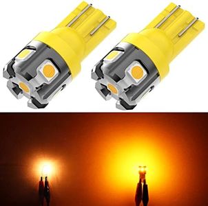 PHINLION 194 LED Light Bulb Amber Yellow Super Bright 168 2825 2827 T10 W5W Miniature LED Replacement Bulbs for Car Interior Map Dome Door Courtesy License Plate Side Marker Lights