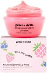 Grace & Stella Award Winning Lip Plumper Nourishing Berry Lip Mask - Lip Balm Hydrating - Lip Moisturizer For Very Dry Lips - Overnight Lip Mask & Lip Treatment & Lip Sleeping Mask - Vegan