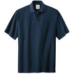 Medium Navy Blue Quality Polo Shirts with Front Placket and Button Ideal for Work wear or Casual wear