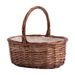 Wicker Wedding Flower Girls Basket Easter Egg Hunting Toy Shopping Gift