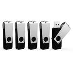 USB 3.0 Flash Drive 32GB, Aiibe 5 Pack 32 GB USB Flash Drives USB Memory Stick Thumb Drive Data Storage USB Drive 3.0 32G (5PCS, Black)