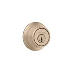 Kwikset 660 Single Cylinder Deadbolt Featuring SmartKey in Antique Brass