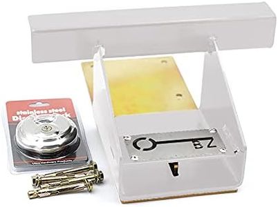 Heavy Duty Unbreakable Garage Door Defender Lock with Padlock and Fixings - White