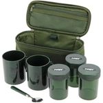 NGT Brew Kit Camping Carp Fishing Includes Cups, Pots, spoon & Case