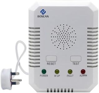 2 in 1 Gas Leak Detector Carbon Monoxide Detector and Natural Gas Detector, Wall-mounted Gas Leak Monitor with 2 Sensors for Home Kitchen Combustible & Explosive Gas Alarm for LPG/CO