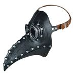 VALICLUD Halloween Mask Doctor Costume PU Leather Doctor Masks Gothic Steampunk Doctor Hat Bird Masks Long Nose