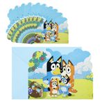 20 PCS Blue Party Invitations Kids, Cartoon Party Invites with Envelopes, Party Invitations Birthday Cards Birthday Invitations for Kids Girls Boys