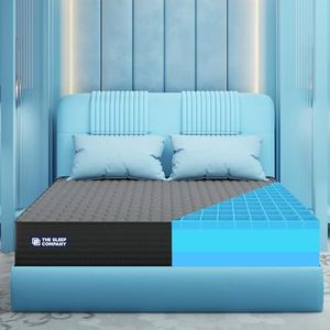 The Sleep Company SmartGRID Orthopedic Pro - Doctor Recommended Mattress | Japanese Patented Technology | 5 Zone Support for Back Pain Relief | 10 Year Warranty | King Size Firm Bed Mattress 72x72x6