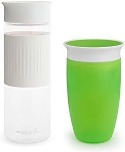 Munchkin Miracle 360 Hydration Set, 2 Pack, 24 Ounce and 10 Ounce, Green and White