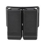 MiOYOOW Pistol Mag Pouch, 9mm 1911 Open-Top Double Magazine Holder with Belt Clip for M92 P226 G17 Outdoor Hunting