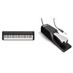 CT-S1BK Casiotone Piano-Keyboard & M-Audio SP-2 - Universal Sustain Pedal with Piano Style Action, The Ideal Accessory for MIDI Keyboards, Digital Pianos, Electronic Keyboards & More