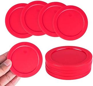 Home Air Hockey Red Replacement 2.5 Pucks for Game Tables Equipment Accessories (4 Pack)