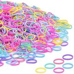 LYTIX 100PCS Elastic Hair Rubber Bands for Baby Toddler Kids Girls for Braids Braiding, Colorful