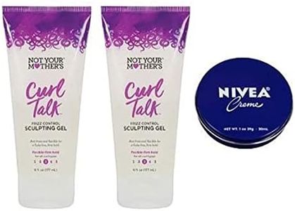 Not Your Mother's Curl Talk Frizz Control Sculpting Gel 6 Oz.(Pack of 3). Travel Size Body Cream 1 Oz Included.
