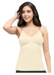 Fox World Women's/Girls Cotton Double Layered Bra Slip Camisole Skin - Pack of 1-100cm