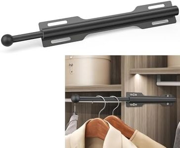 LOMILD Valet Rod for Closet Pull Out, Retractable Slide Out Rod for Closet, Black