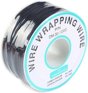 JESSINIE Black Electronic Wire DM-30-1000 - 30 AWG Single Core Tinned Copper Solid Cable, 250M, P/N PCB