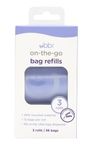 Ubbi On-the-Go Refill Bags, Lavender Scented, 3 rolls, Disposable Waste Bags, Pet Waste Bags, Baby Nappy Diapering Essentials, Value Pack of 36 bags