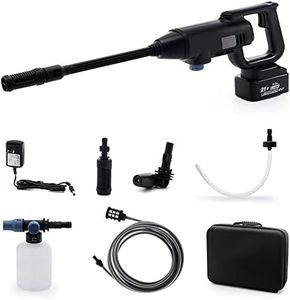 iOCHOW Portable High Car Pressure Washer: 580PSI Cordless Electric Power Washer 3-Stage Adjustable Pressure with 4.0Ah Battery & Charger for Car Garden Cleaning