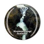 3D Kolugljúfur Hvammstangi Iceland Refrigerator Fridge Magnet Crystal Glass Magnet Tourist Travel Souvenir Collection Gift Magnetic Sticker Home Kitchen Decoration