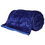 Rohi Luxury Fleece Throw Blankets Single - Super Soft Warm & Fluffy Blanket - Royal Blue Throws for Sofa - Fleece Blanket - 127x152cm