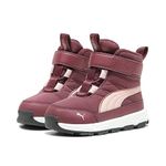 PUMA Boy's Unisex Kids Evolve Boot AC+ INF Sneaker, Dark Jasper-Future Pink-Astro RED, 9 UK Child