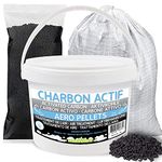 Activated carbon sold in packs of 1 kg 2 kg / bucket of 5 kg 10 kg / bag of 25 kg – High Purity Granules Purification Air Filtration, Charcoal Filter, Aquarium, Wine Cellar, Cooker Hood (5 kg)