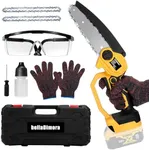 bellaDimora 6 Inch Mini Cordless Chainsaw Compatible with DeWalt 20V MAX Battery (Battery Not Included), Lightweight Portable Handheld Electric Chain Saw with Safety Lock for Wood Cutting, Pruning