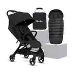 Silver Cross - Clic 2 Compact Stroller, Travel Bag & Footmuff - Travel Stroller for Life On The Go - Foldable & Lightweight - Suitable from Birth to 4 Years - Space