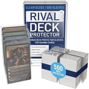 Premium Rival Clear Gloss Deck Protectors | MTG Card Sleeves Clear, Magic Cards Sleeve, Bulk Sports/TCG Card Sleeves, MTG Game Sleeve, Ultra Extra Thick Magic Protector, Commander Shield.