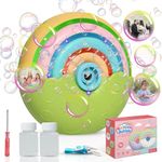 Bombble Automatic Bubble Machine, Portable Rainbow Bubble Machine 1500+ Bubbles/Min with Bubble Solution*2, Bubble Toys for Children for Outdoor/Party/Wedding Best Birthday (Green)