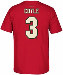 Reebok Charlie Coyle Minnesota Wild NHL Red Official Premier Player Name & Number Jersey T-Shirt for Men (M)