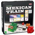 Tactic - 54005 - Mexican Train - 91 Dominoes - 8 Players - Metal Box (assorted) for 7 years +