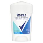 Degree Clinical Protection Soft Solid Antiperspirant Stick, Shower Clean, for 72-hour Sweat and Odour Protection, 48g