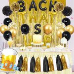 Bachelorette Party Decorations - Bach That Balloons Banner Sign Brunch Bridal Shower for Gold and Black Nash Bachelorette Party Supplies